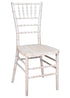 Chivari White Distressed WoodGrain™ Resin Steel Skeleton™ Chiavari Chair CCRWDB-STEEL-AX-T
