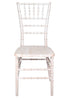 Chivari White Distressed WoodGrain™ Resin Steel Skeleton™ Chiavari Chair CCRWDB-STEEL-AX-T