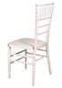 Chivari White Distressed WoodGrain™ Resin Steel Skeleton™ Chiavari Chair CCRWDB-STEEL-AX-T