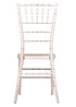 Chivari White Distressed WoodGrain™ Resin Steel Skeleton™ Chiavari Chair CCRWDB-STEEL-AX-T