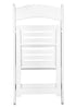 Chivari White Resin Folding Chair with Slatted Seat and White Padded Seat – 2 Styles in 1 CFRW2N1-SLATTED-CX-T