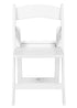 Chivari White Resin Folding Chair with Slatted Seat and White Padded Seat – 2 Styles in 1 CFRW2N1-SLATTED-CX-T