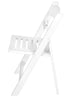 Chivari White Resin Folding Chair with Slatted Seat and White Padded Seat – 2 Styles in 1 CFRW2N1-SLATTED-CX-T