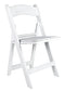 Chivari White SuperResin™ Folding Chair with Stainless Steel Hardware CFRWS-AX-T