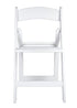 Chivari White SuperResin™ Folding Chair with Stainless Steel Hardware CFRWS-AX-T