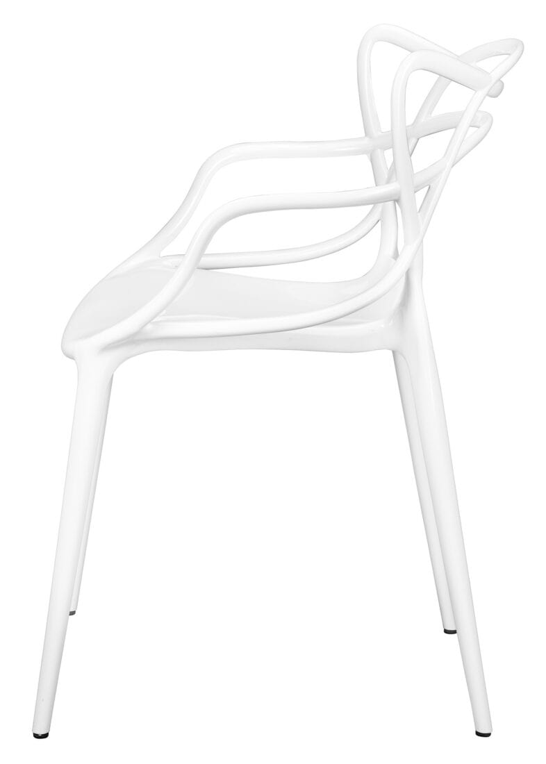 Chivari White Resin Orbit Chair CSRW-ZG-T