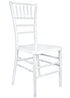 Chivari Sparkling Pearl White Resin Steel Skeleton™ Chiavari Chair CCRPWSP-STEEL-AX-T