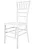 Chivari Sparkling Pearl White Resin Steel Skeleton™ Chiavari Chair CCRPWSP-STEEL-AX-T