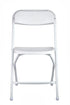 Chivari White Folding Chair (Steel-Poly Chair) CFPW-CX-T