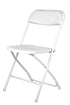 Chivari White Folding Chair (Steel-Poly Chair) CFPW-CX-T