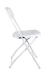 Chivari 100 Pack White Plastic Folding Chair and 10 96" (8 Foot) Rectangular Plywood Banquet Table CFPW-100PLY96-KT
