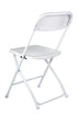 Chivari White Folding Chair (Steel-Poly Chair) CFPW-CX-T