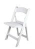 Chivari White SuperResin™ Folding Chair with Stainless Steel Hardware CFRWS-AX-T