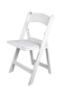 Chivari White SuperResin™ Folding Chair CFRW-AX-T