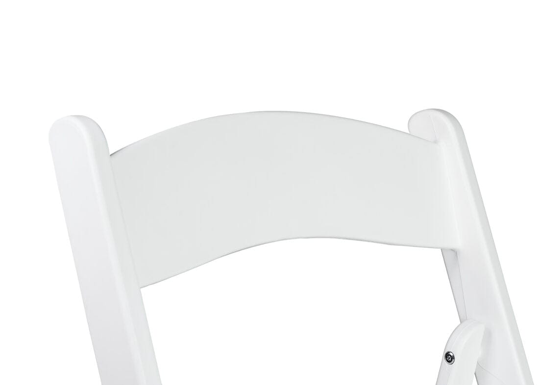 Chivari White SuperResin™ Folding Chair CFRW-AX-T