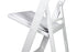 Chivari White SuperResin™ Folding Chair with Stainless Steel Hardware CFRWS-AX-T