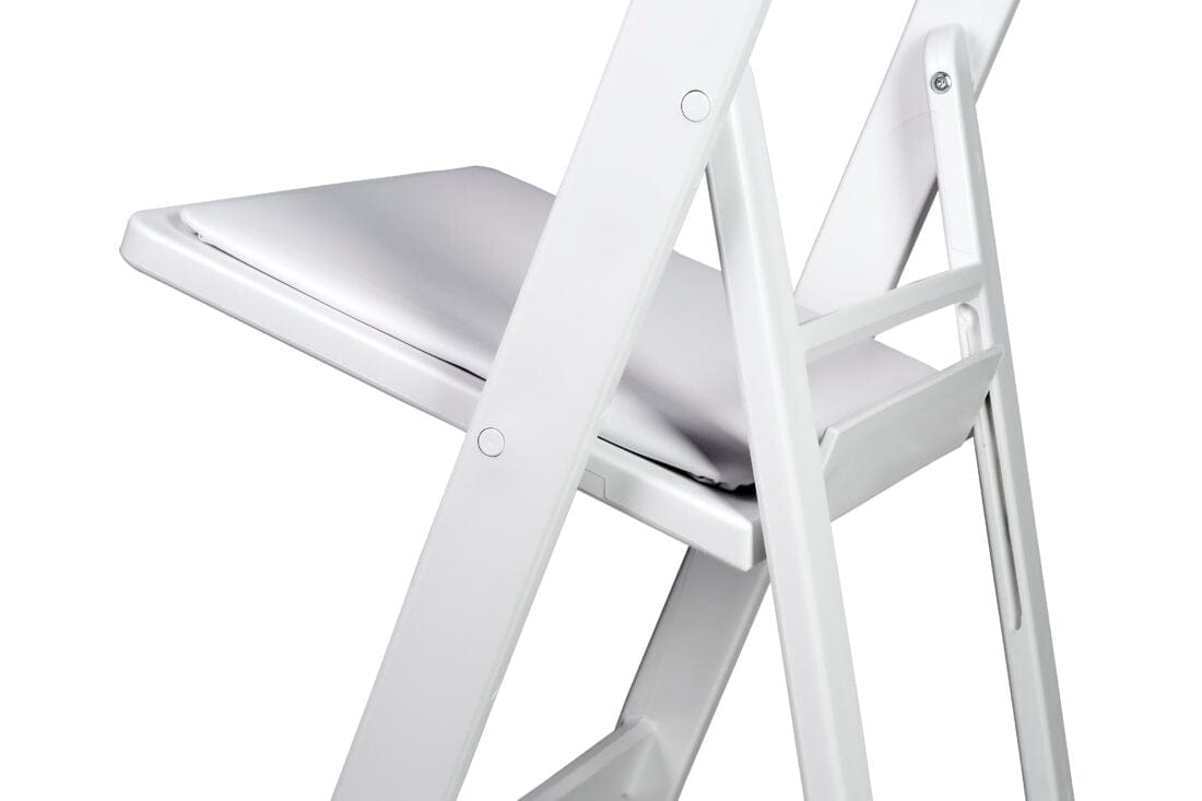 Chivari White SuperResin™ Folding Chair CFRW-AX-T