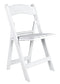 Chivari White with White Vinyl Cushion Resin Steel Skeleton™ Folding Chair CFRW-ST-A