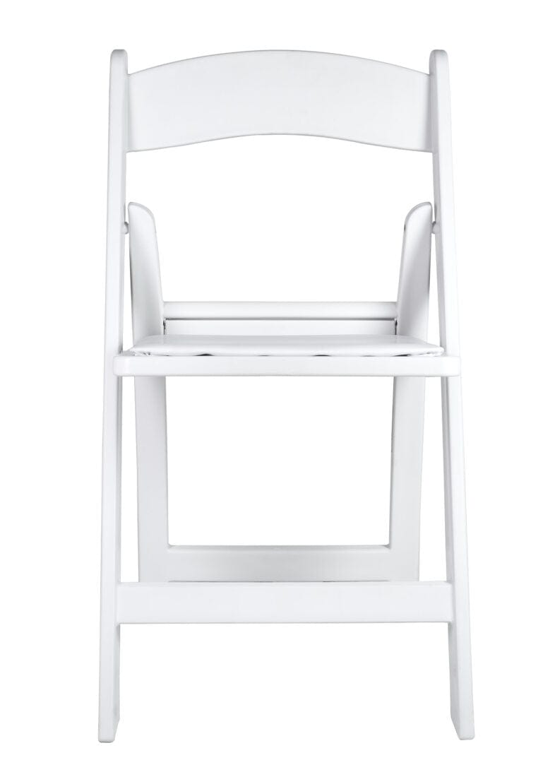 Chivari White SuperResin™ Folding Chair CFRW-AX-T