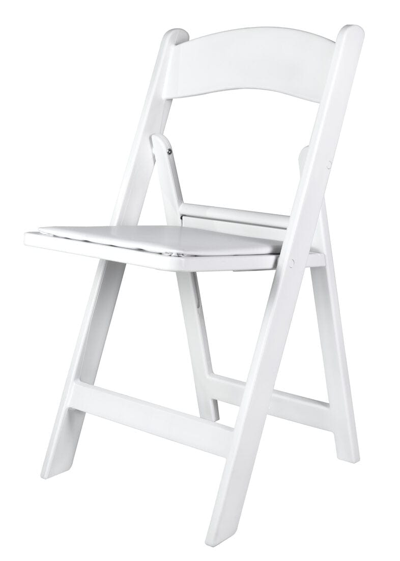 Chivari White SuperResin™ Folding Chair CFRW-AX-T