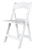 Chivari White SuperResin™ Folding Chair CFRW-AX-T