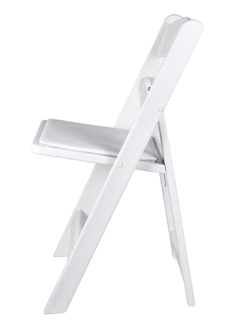 Chivari White SuperResin™ Folding Chair CFRW-AX-T