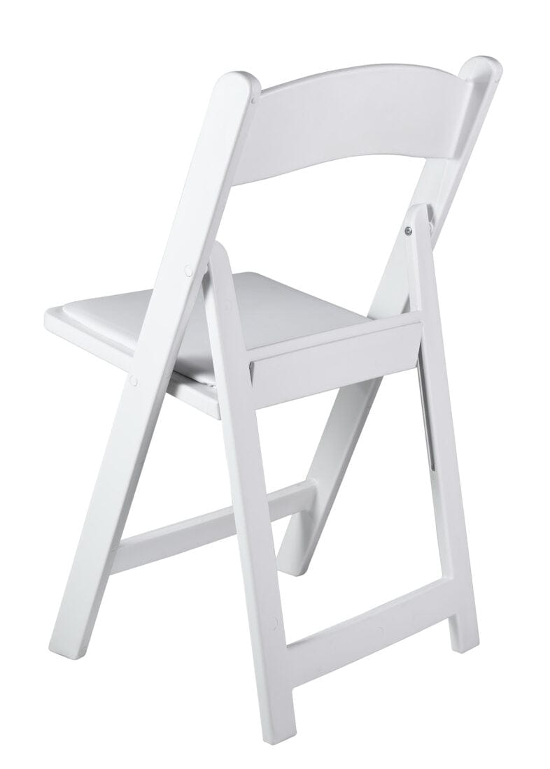 Chivari White SuperResin™ Folding Chair CFRW-AX-T