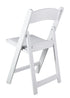 Chivari White SuperResin™ Folding Chair CFRW-AX-T