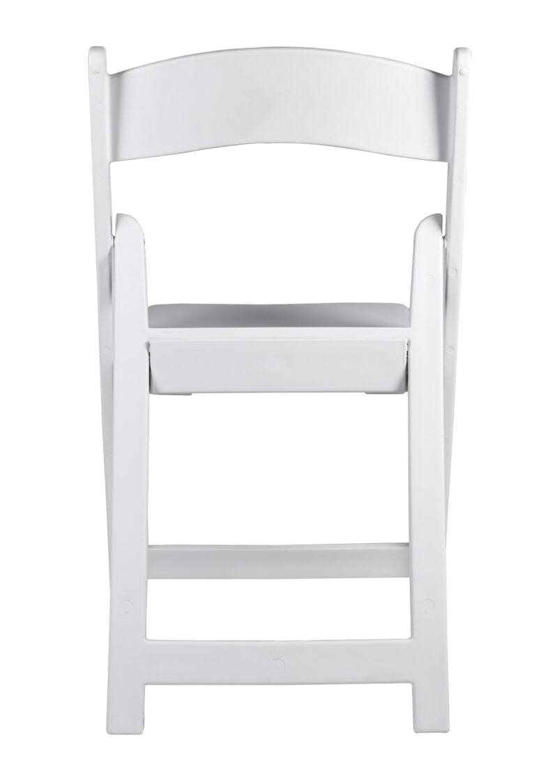 Chivari White SuperResin™ Folding Chair CFRW-AX-T