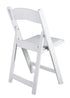 Chivari White with White Vinyl Cushion Resin Steel Skeleton™ Folding Chair CFRW-ST-A