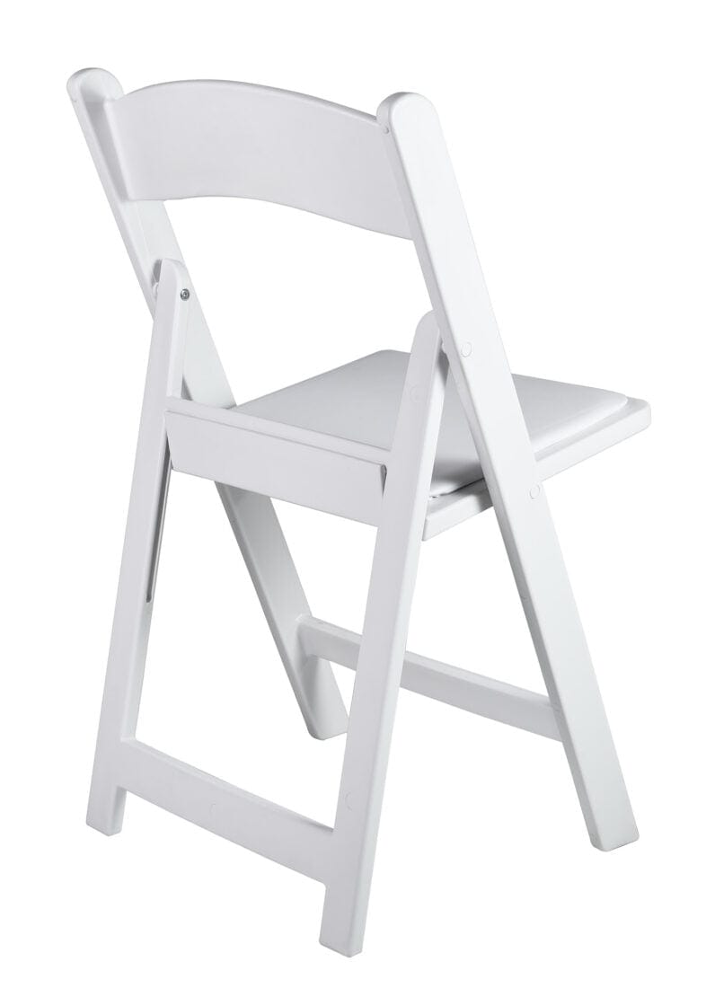 Chivari White SuperResin™ Folding Chair CFRW-AX-T