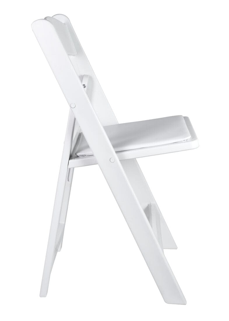 Chivari White SuperResin™ Folding Chair CFRW-AX-T