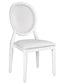 Chivari White Resin Louis Pop Chair with White Vinyl Seat and Back CLPRWWW-ZG-T