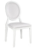 Chivari White Resin Louis Pop Chair with White Vinyl Seat and Back CLPRWWW-ZG-T