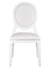 Chivari White Resin Louis Pop Chair with White Vinyl Seat and Back CLPRWWW-ZG-T