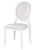 Chivari White Resin Louis Pop Chair with White Vinyl Seat and Back CLPRWWW-ZG-T