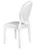 Chivari White Resin Louis Pop Chair with White Vinyl Seat and Back CLPRWWW-ZG-T