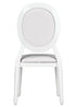 Chivari White Resin Louis Pop Chair with White Vinyl Seat and Back CLPRWWW-ZG-T