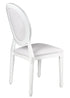 Chivari White Resin Louis Pop Chair with White Vinyl Seat and Back CLPRWWW-ZG-T