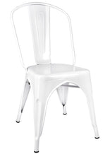 White Hi Gloss Tolix Style Metal Chair