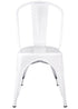 Chivari White Hi Gloss Tolix Style Metal Chair CTMW-AX-T