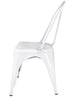 Chivari White Hi Gloss Tolix Style Metal Chair CTMW-AX-T