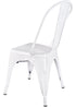 Chivari White Hi Gloss Tolix Style Metal Chair CTMW-AX-T