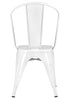 Chivari White Hi Gloss Tolix Style Metal Chair CTMW-AX-T