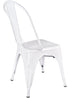 Chivari White Hi Gloss Tolix Style Metal Chair CTMW-AX-T