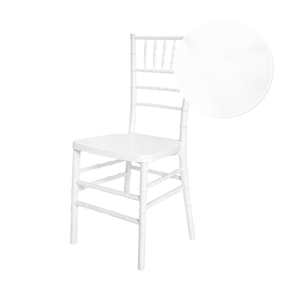 Chivari White ToughResin Chiavari Chair  - 4 Pack - Some Assembly Required CCRW-U-ZG-T-4