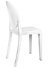 Chivari White Resin Oval Back Victoria Ghost Chair CGVRW-ZG-T