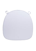 White Fabric 2" Thick Cross Back Cushion
