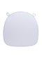 Chivari White Fabric 2" Thick Cross Back Cushion CUSHXSTRAP-WHI-AX-T