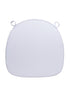 Chivari White Fabric 2" Thick Cross Back Cushion CUSHXSTRAP-WHI-AX-T